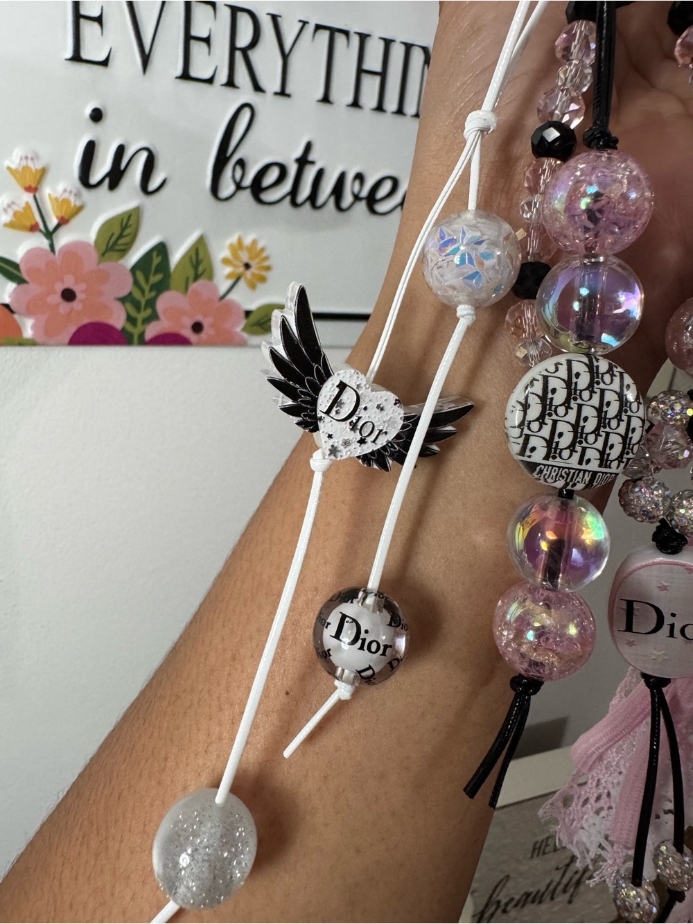 Pink Phone/Key/Bag Chain #P1126 - Picture 3 of 10